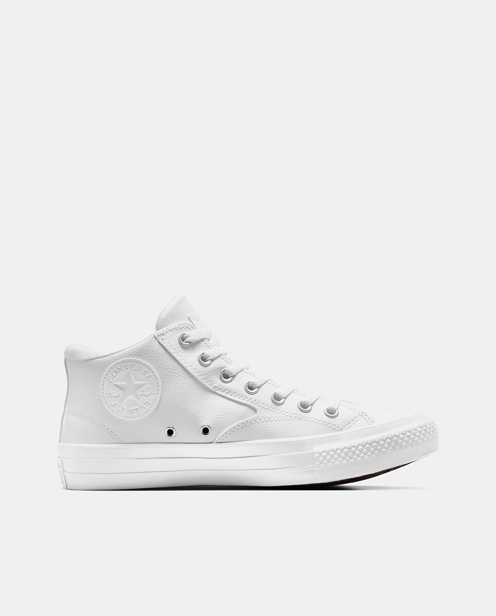 Sapatilhas Casual Unissexo Chuck Taylor All Star Malden Street Faux Leather Mid Top Branco-1