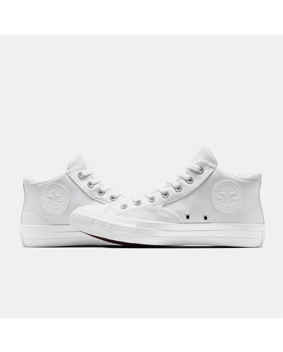 Sapatilhas Casual Unissexo Chuck Taylor All Star Malden Street Faux Leather Mid Top Branco-2