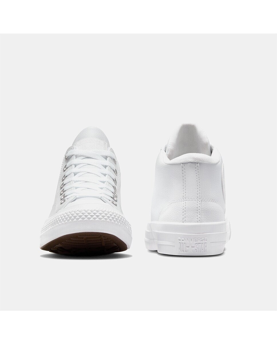 Sapatilhas Casual Unissexo Chuck Taylor All Star Malden Street Faux Leather Mid Top Branco-7