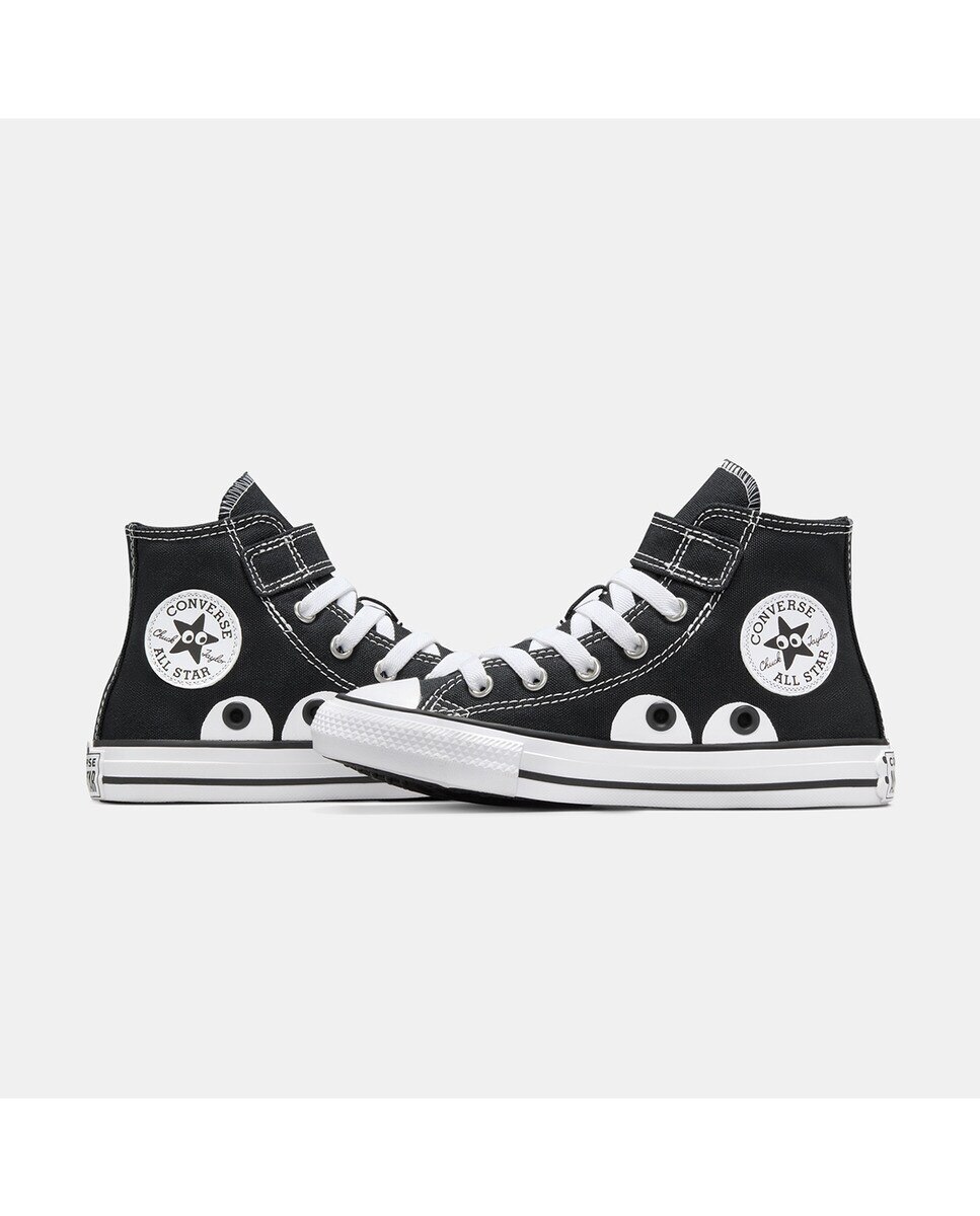 Sapatilhas Casual de Criança Chuck Taylor All Star Eyes EasyOn Preto-6