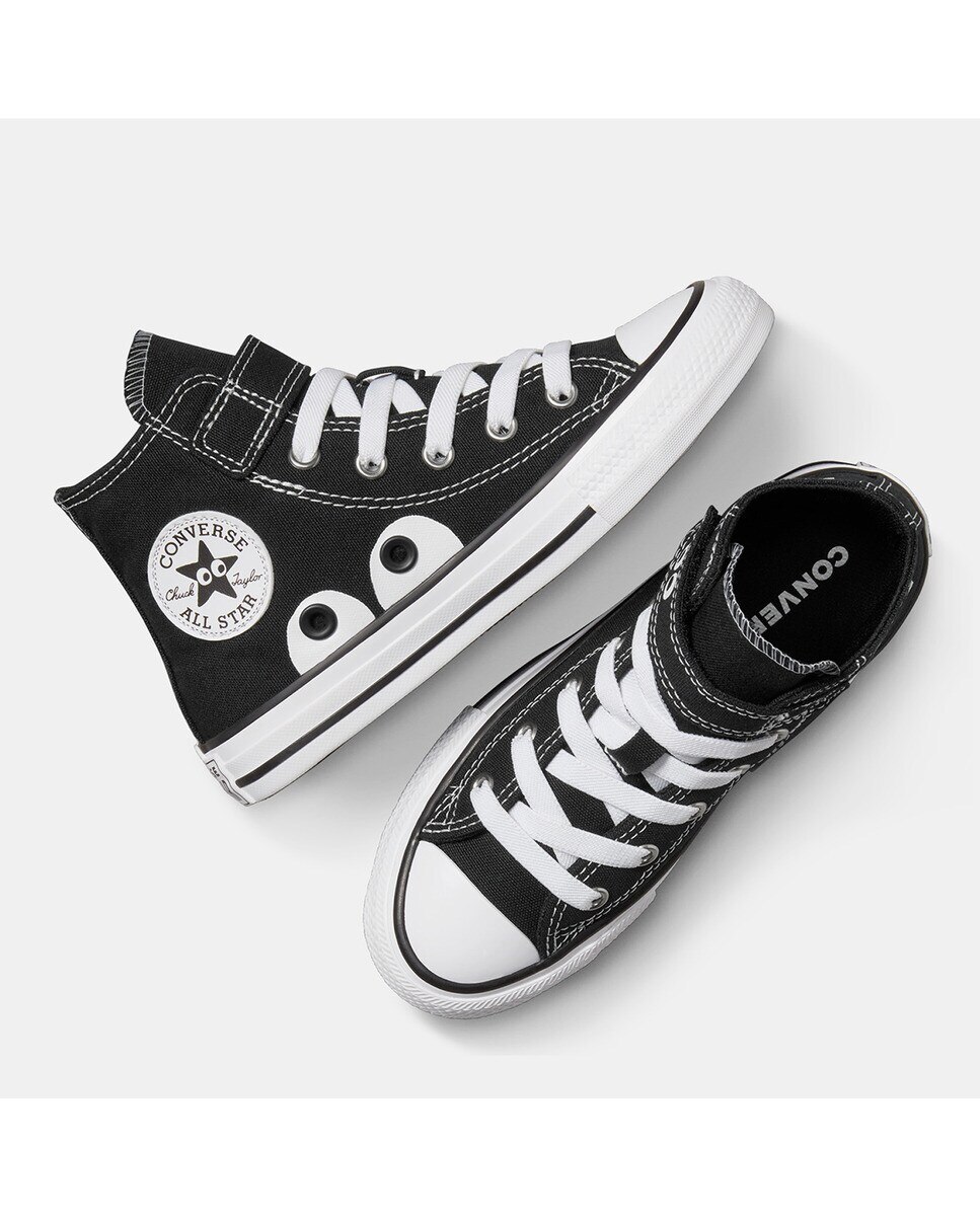 Sapatilhas Casual de Criança Chuck Taylor All Star Eyes EasyOn Preto-7