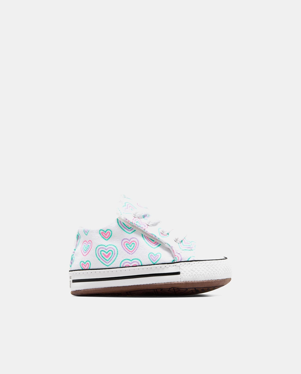 Sapatilhas Casual de Bebé Chuck Taylor All Star Hearts EasyOn Mid Top Branco-1