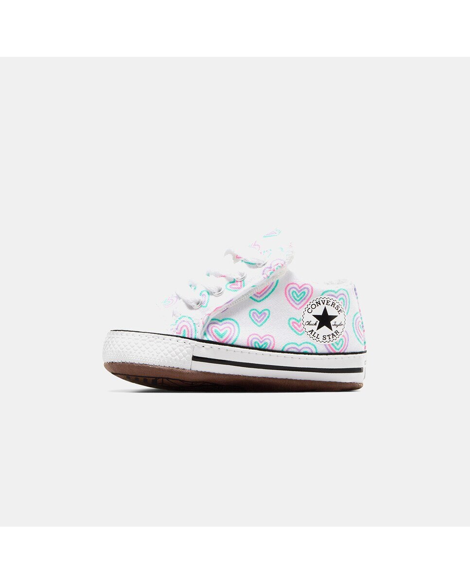 Sapatilhas Casual de Bebé Chuck Taylor All Star Hearts EasyOn Mid Top Branco-2