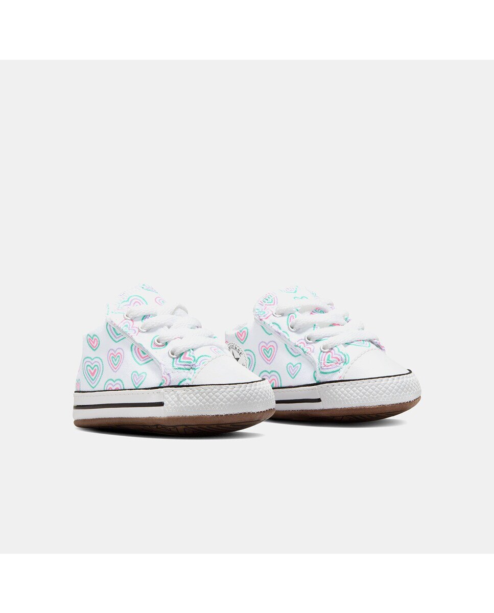 Sapatilhas Casual de Bebé Chuck Taylor All Star Hearts EasyOn Mid Top Branco-3
