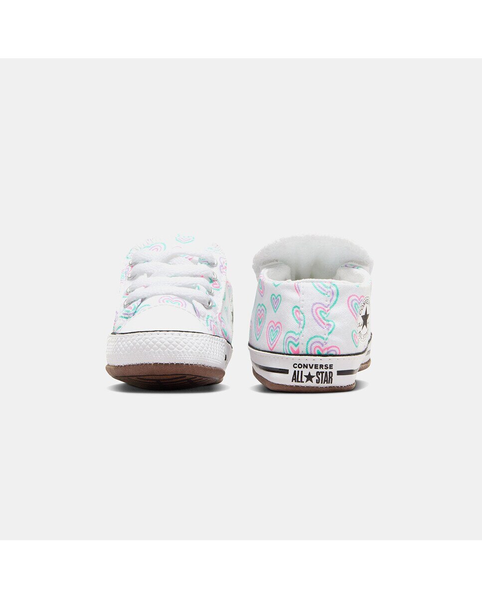Sapatilhas Casual de Bebé Chuck Taylor All Star Hearts EasyOn Mid Top Branco-4