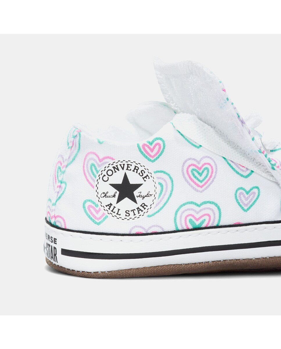 Sapatilhas Casual de Bebé Chuck Taylor All Star Hearts EasyOn Mid Top Branco-7