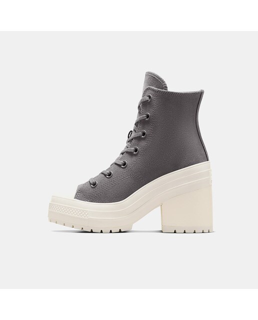 Sapatilhas Casual de Mulher Chuck 70 De Luxe Heel Platform Cinzento-escuro-4