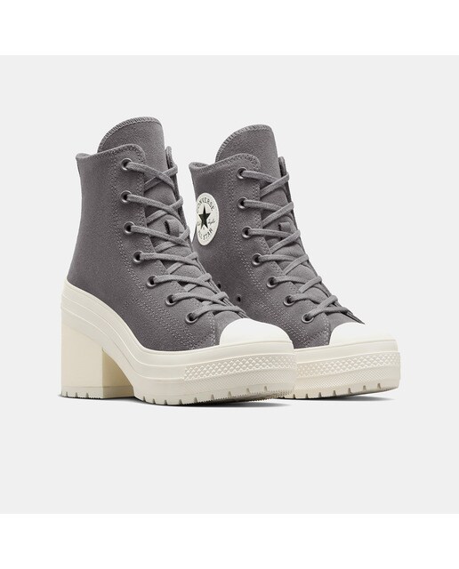 Sapatilhas Casual de Mulher Chuck 70 De Luxe Heel Platform Cinzento-escuro-5