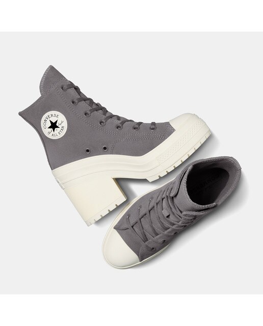 Sapatilhas Casual de Mulher Chuck 70 De Luxe Heel Platform Cinzento-escuro-8