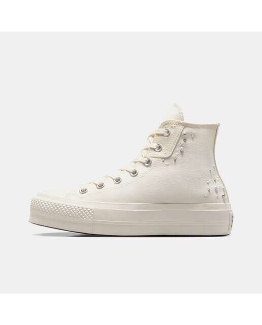 Sapatilhas Casual de Mulher Chuck Taylor All Star Lugged Heel Black Lux Branco-4