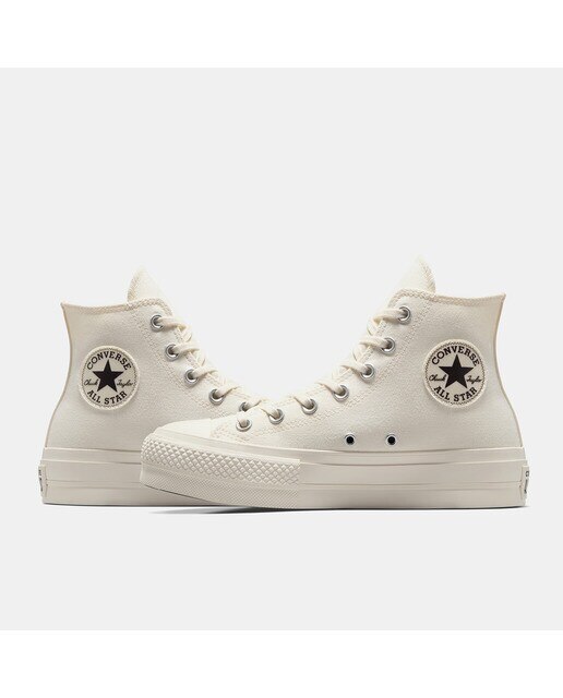 Sapatilhas Casual de Mulher Chuck Taylor All Star Lugged Heel Black Lux Branco-7
