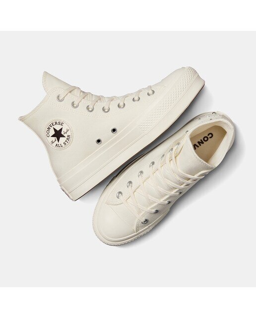 Sapatilhas Casual de Mulher Chuck Taylor All Star Lugged Heel Black Lux Branco-9