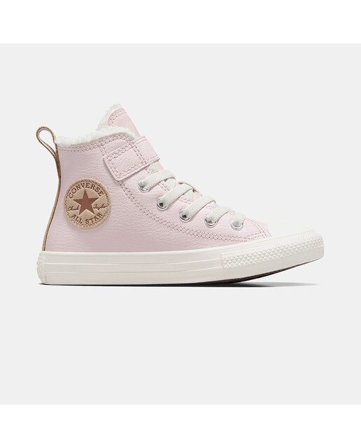 Sapatilhas Casual de Criança Chuck Taylor All Star Leather & Sherpa EasyOn Rosa-pálido-1