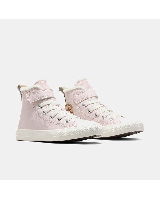 Sapatilhas Casual de Criança Chuck Taylor All Star Leather & Sherpa EasyOn Rosa-pálido-2