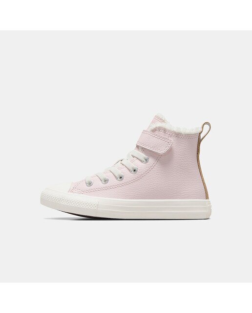 Sapatilhas Casual de Criança Chuck Taylor All Star Leather & Sherpa EasyOn Rosa-pálido-4
