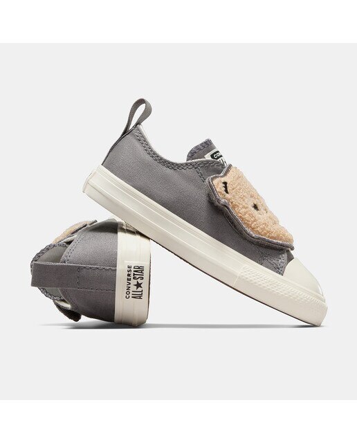 Sapatilhas Casual de Criança Chuck Taylor All Star One Strap Sherpa Bear EasyOn Cinzento-escuro-5