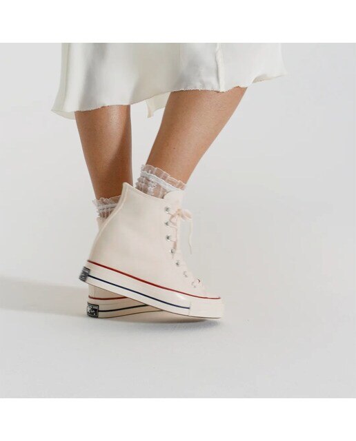 Sapatilhas Casual de Mulher Chuck 70 Wedge Branco-marfim-2
