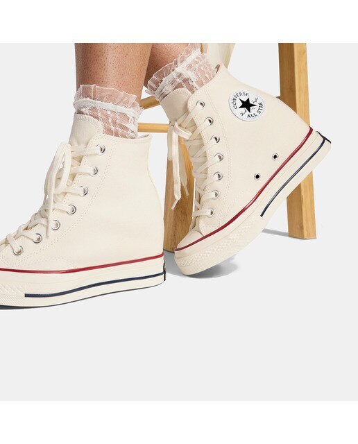 Sapatilhas Casual de Mulher Chuck 70 Wedge Branco-marfim-9
