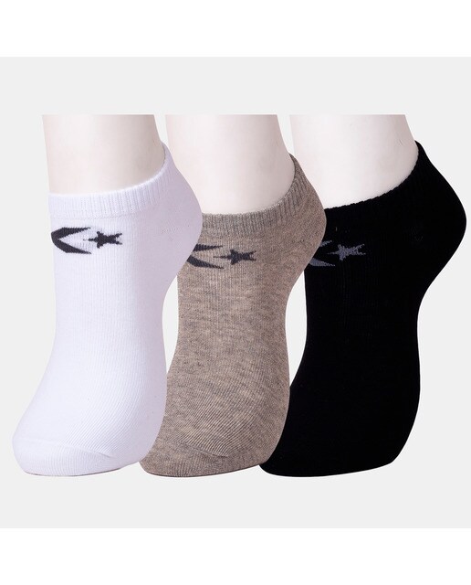 Pack 3 pares de calcetines cortos unisex Basic Low Cut Converse Multicolor Multicolor-1