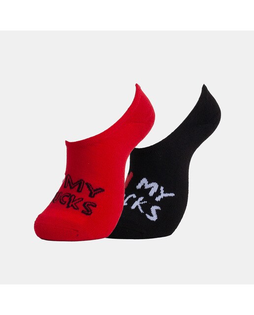 Pack de 2 Pares de Pezinhos I Love Chuch Ultra Low Mfc Vermelho / Preto-1
