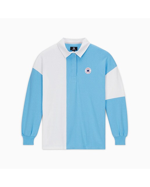 Polo de Mulher Retro Chuck Rugby Azul / Branco-1