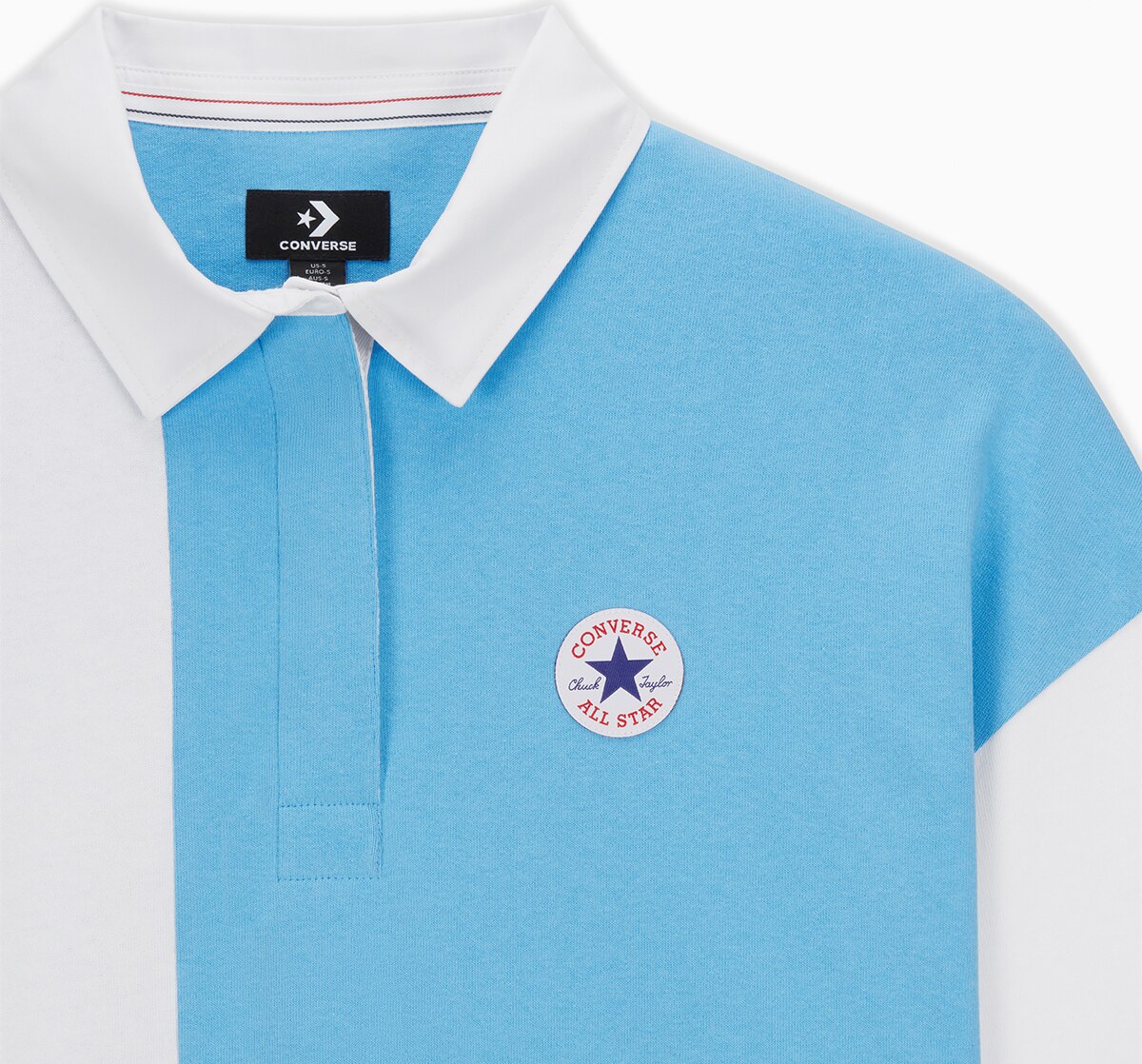 Polo de Mulher Retro Chuck Rugby Azul / Branco-3
