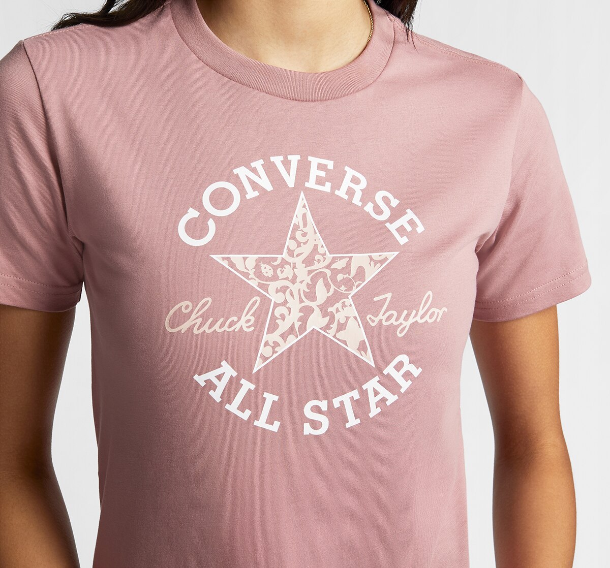 T-shirt de Mulher Chuck Patch Infill Rosa-3