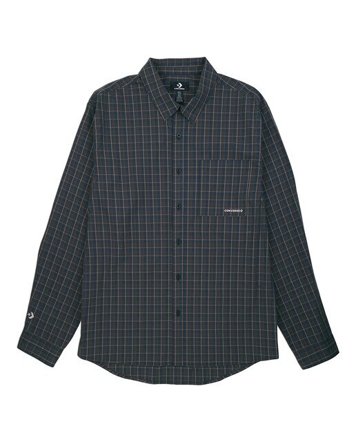 Camisa de Homem Basic Plaid Woven Shirt Preto-1