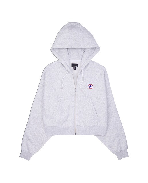 Sweatshirt de Mulher Retro Chuck Hoodie Cinzento-1