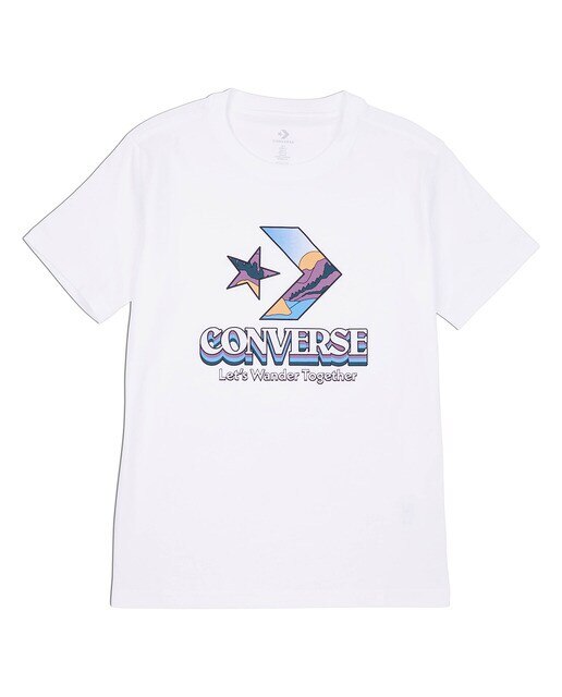 T-shirt de Mulher Star Chevron Infill Tee Branco-1