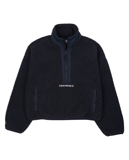 Polar de Mulher Sherpa Half Zip Preto-1