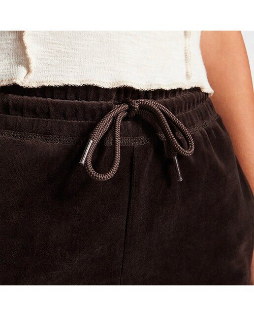 Calças de Mulher Chuck Taylor Velour Pant Castanho-2