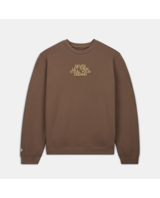 Sweatshirt Unissexo Wonka Crew Castanho-1