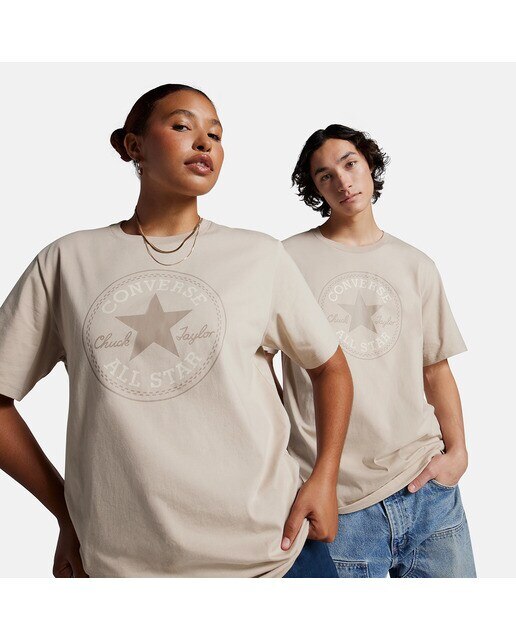 T-shirt Unissexo Go-To All Star Patch Logo Standard Fit Bege-2