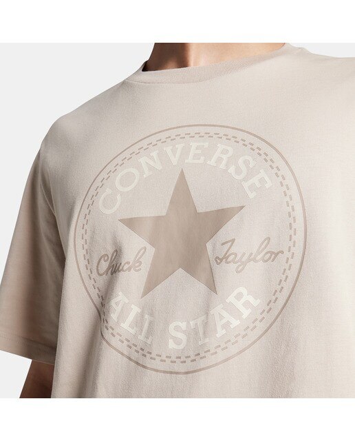 T-shirt Unissexo Go-To All Star Patch Logo Standard Fit Bege-4