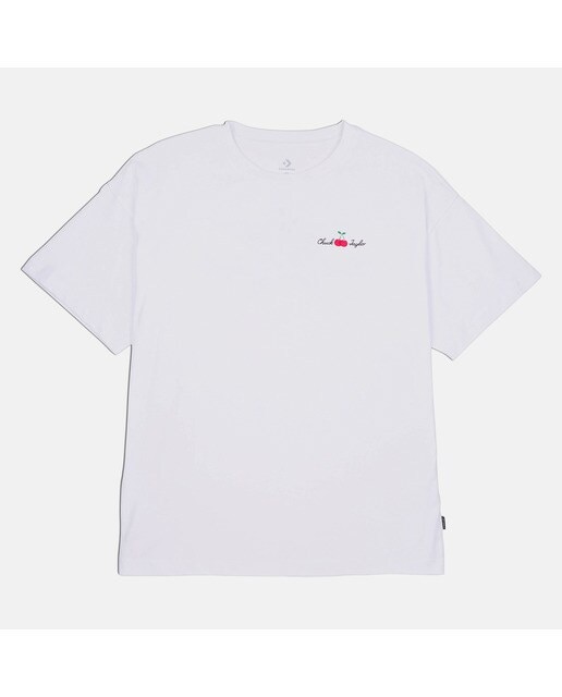 T-shirt de Mulher Oversized Cherry Branco-1