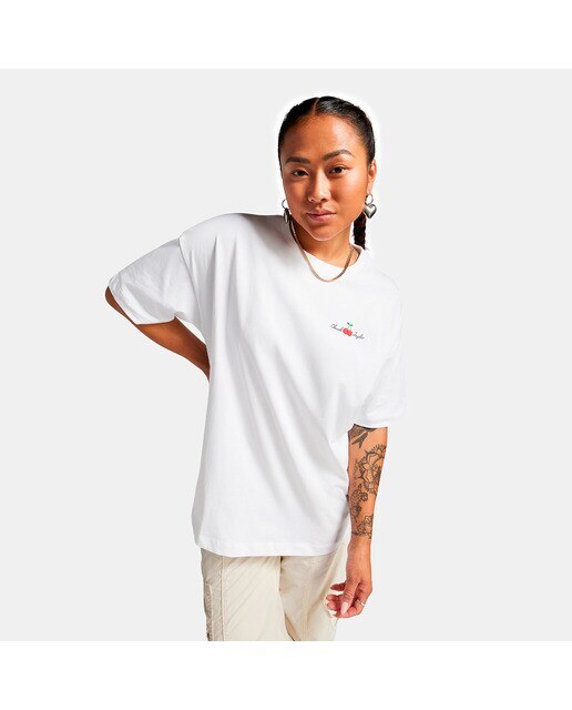 T-shirt de Mulher Oversized Cherry Branco-2