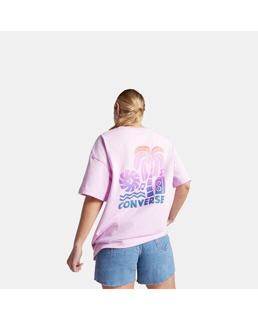 T-shirt de Mulher Music Festival Rosa-pastilha-3