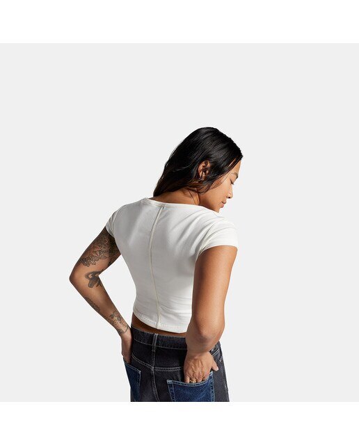 T-shirt de Mulher Corset Branco-2