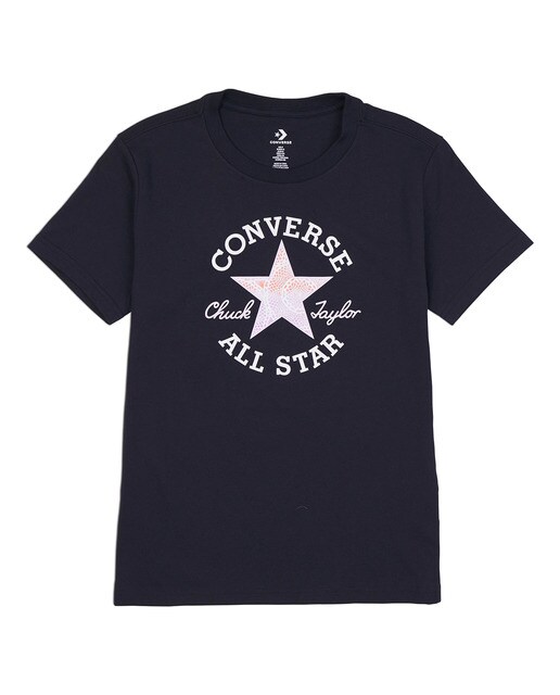 T-shirt de Mulher Chuck Taylor Patch Preto-1