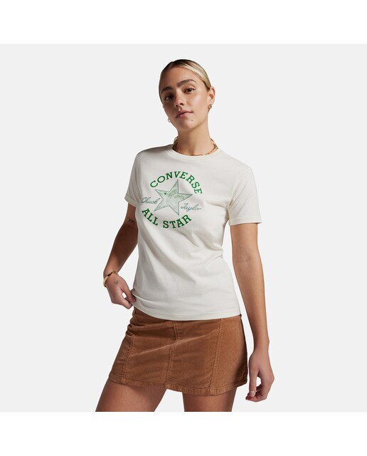 T-shirt de Mulher Chuck Taylor Patch Branco-1