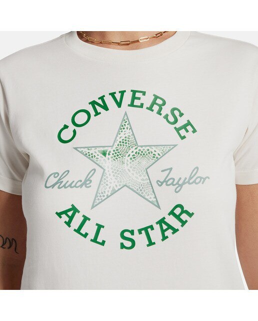 T-shirt de Mulher Chuck Taylor Patch Branco-3