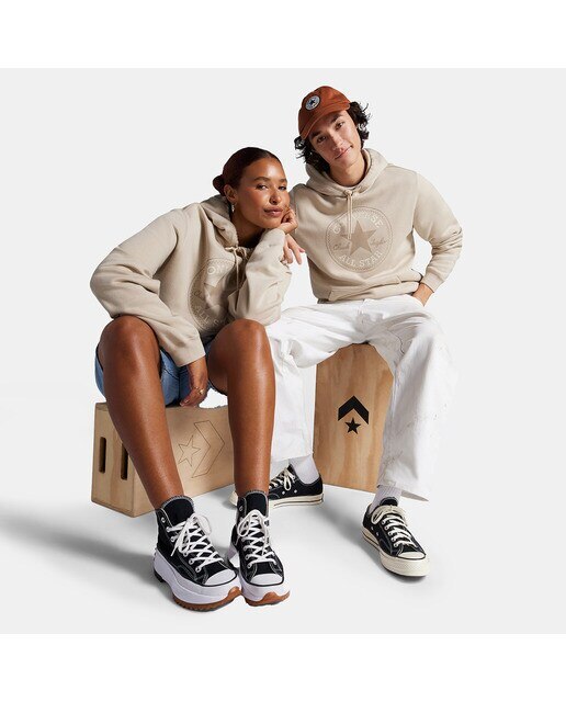 Sweatshirt Unissexo Go-To All Star Patch Standard-Fit Bege-2