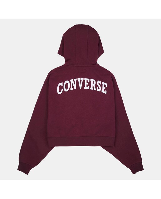 Sweatshirt de Mulher Retro Full-Zip Grená-1
