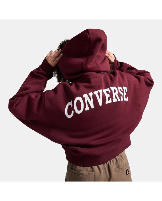 Sweatshirt de Mulher Retro Full-Zip Grená-3