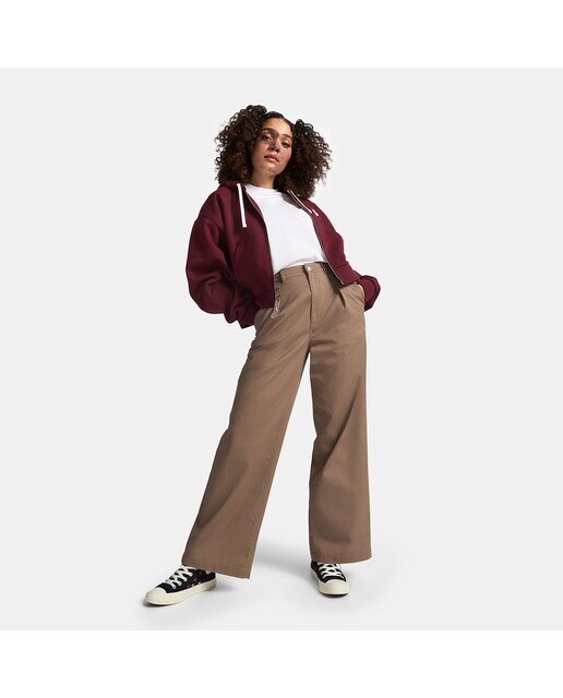 Sweatshirt de Mulher Retro Full-Zip Grená-4