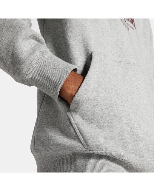 Sweatshirt de Homem Retro Quarter Zip Grená / Cinzento-5
