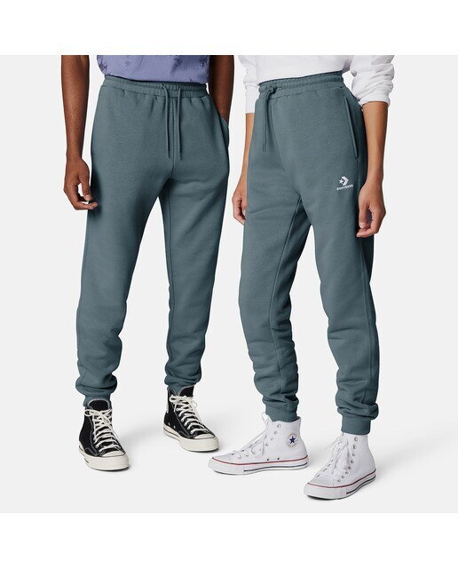 Calças Unissexo Go-To Embroidered Star Chevron Standard-Fit Fleece Sweatpant Azul-oceano-1
