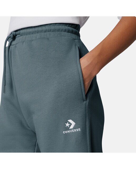 Calças Unissexo Go-To Embroidered Star Chevron Standard-Fit Fleece Sweatpant Azul-oceano-5