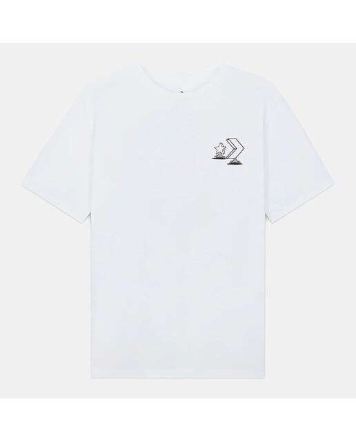 T-shirt Casual de Homem Skateboarding Star Chevron T-Shirt Preto-1